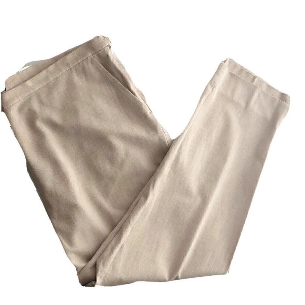 Eileen Fisher Womens High Waist Tapered Pants In Buttercream Size 18  $